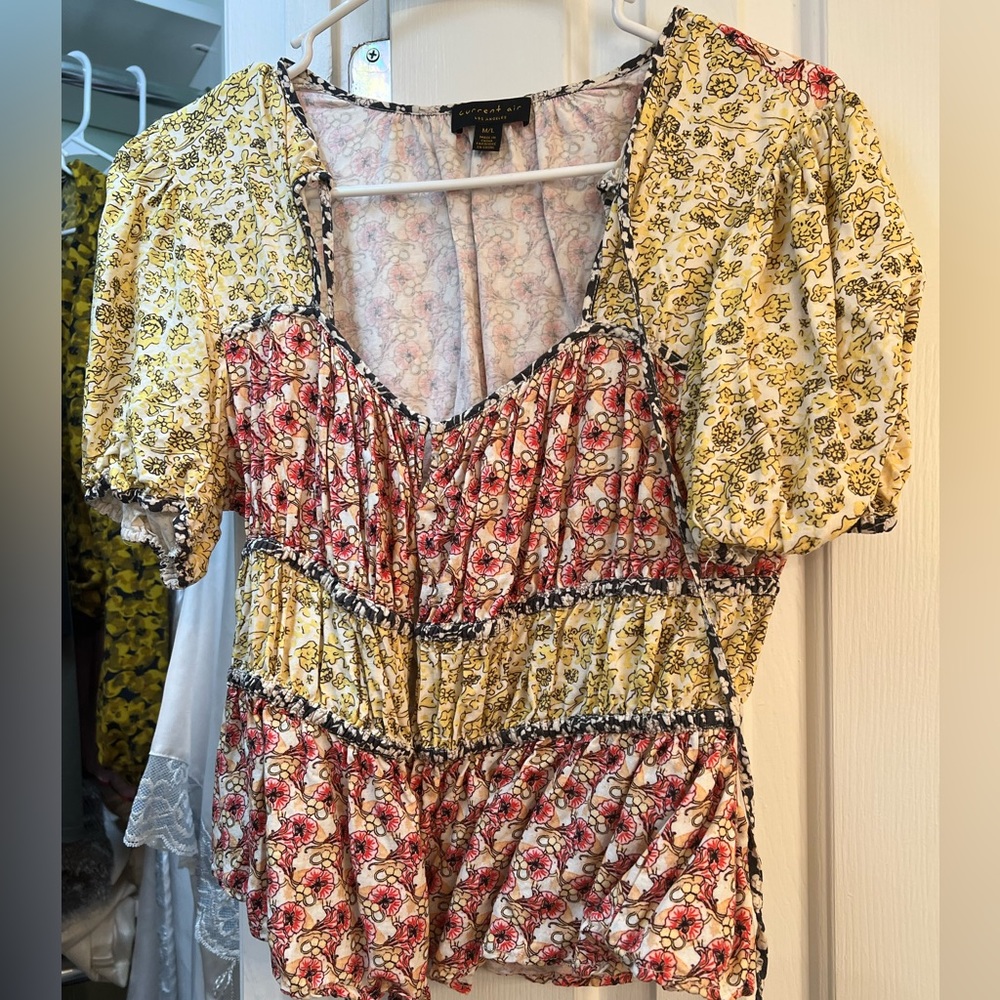 Anthropologie Tie Front Top